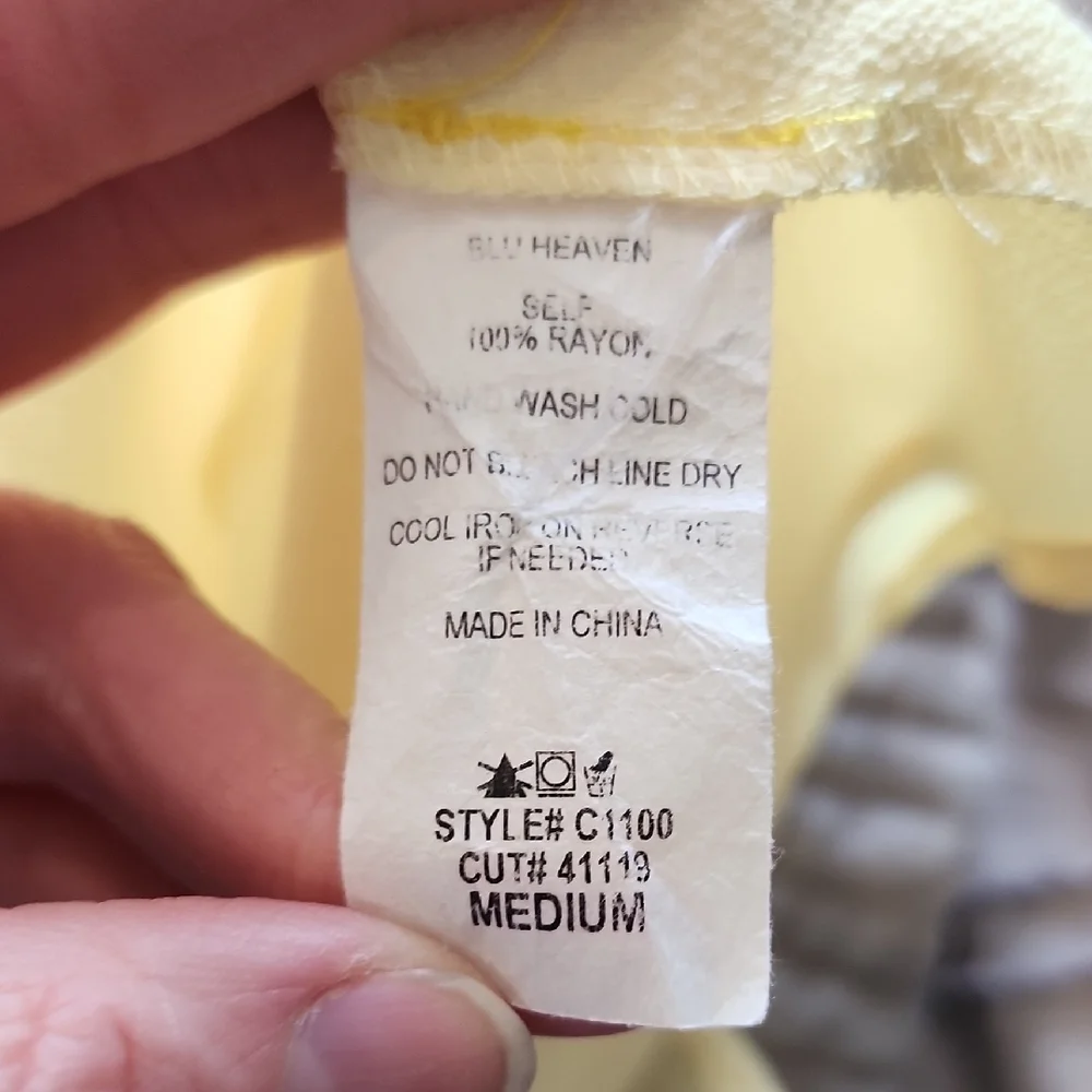 Butter Yellow Flutter Sleeve Blouse - Picture 5 of 5